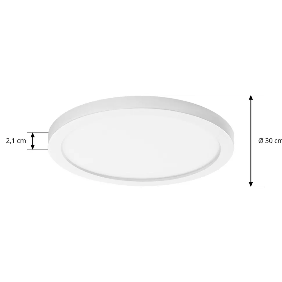 Solvie LED-taklampe, hvit, rund, Ø 30 cm