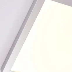 Solvie LED-taklampe, sølv, kantet, 30 x 30 cm