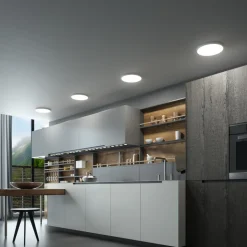 Solvie LED-taklampe, sølv, rund, Ø 30 cm