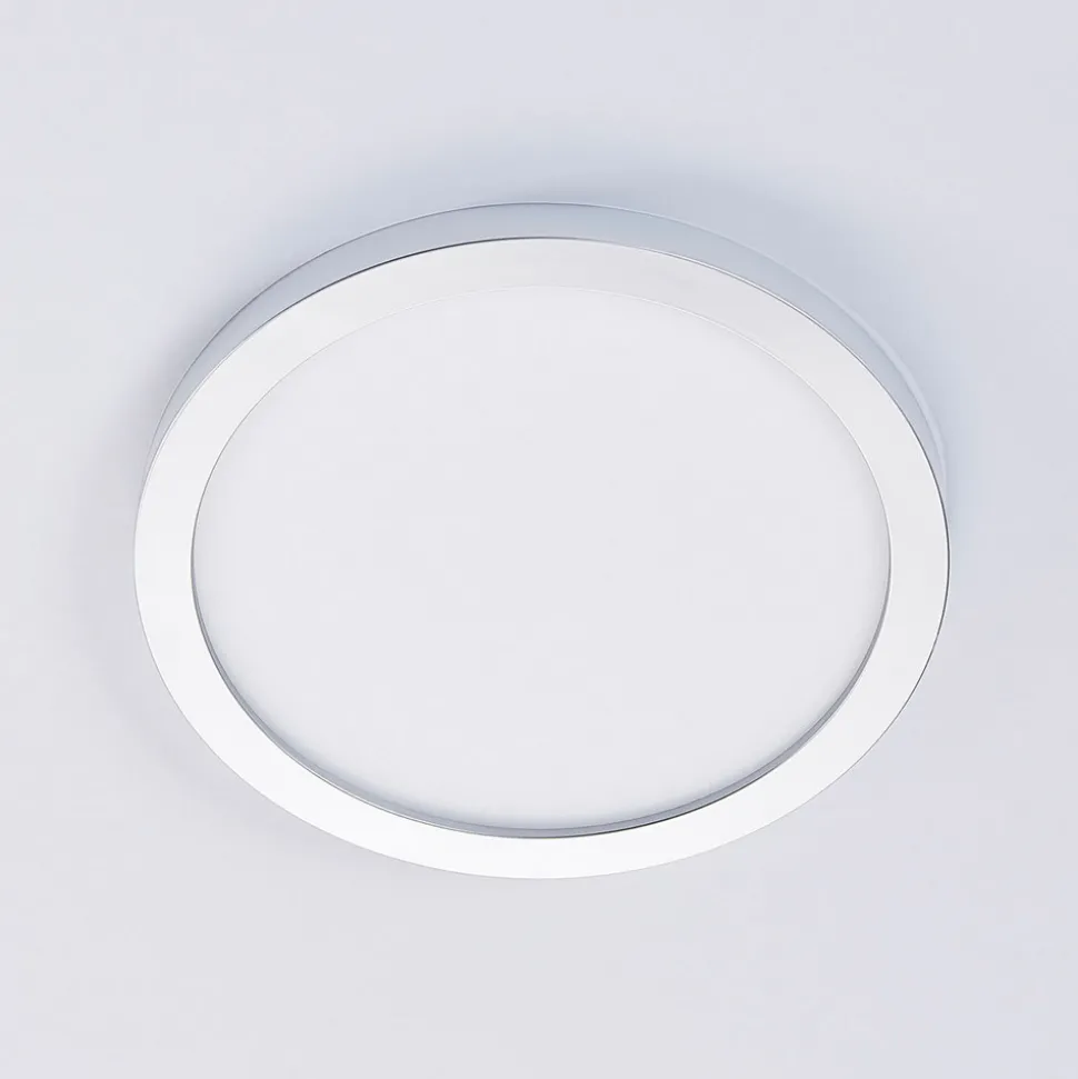 Solvie LED-taklampe, sølv, rund, Ø 30 cm