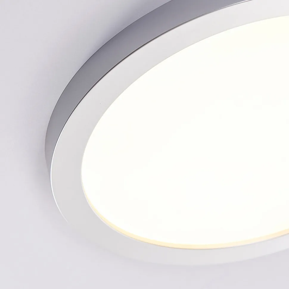 Solvie LED-taklampe, sølv, rund, Ø 30 cm