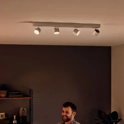 Star - 4 lyskilder LED takspot i hvitt, warmglow