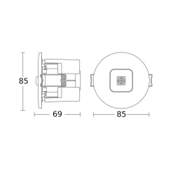 STEINEL IR Micro Office sensor innfelt hvit