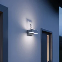 STEINEL utendørs vegglampe L 820 SC, sensor, sølv