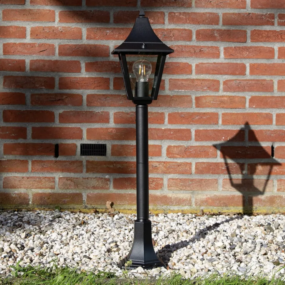 Stibelysning Livorno, IP44, sort/klar