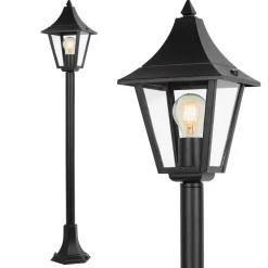 Stibelysning Livorno, IP44, sort/klar