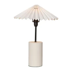 Stila bordlampe, hvit, papir/tre, stjerne og lampeskjerm