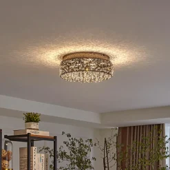 Strålende LED-taklampe Felias, rund form