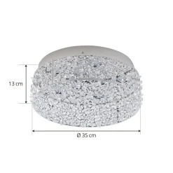 Strålende LED-taklampe Felias, rund form