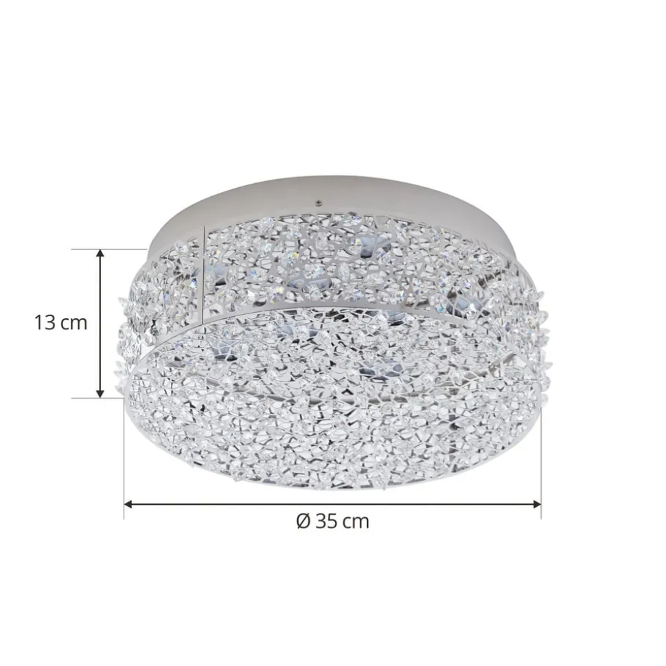 Strålende LED-taklampe Felias, rund form