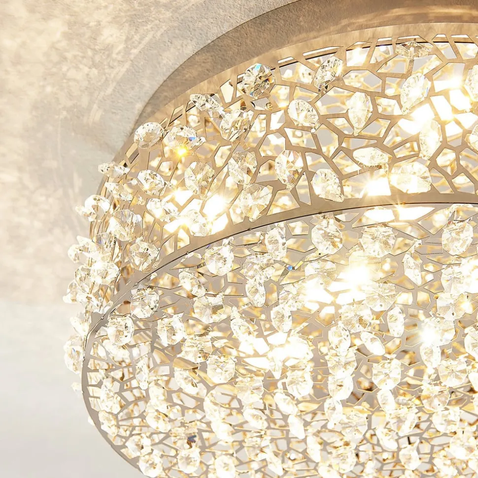 Strålende LED-taklampe Felias, rund form