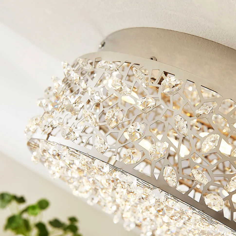 Strålende LED-taklampe Felias, rund form