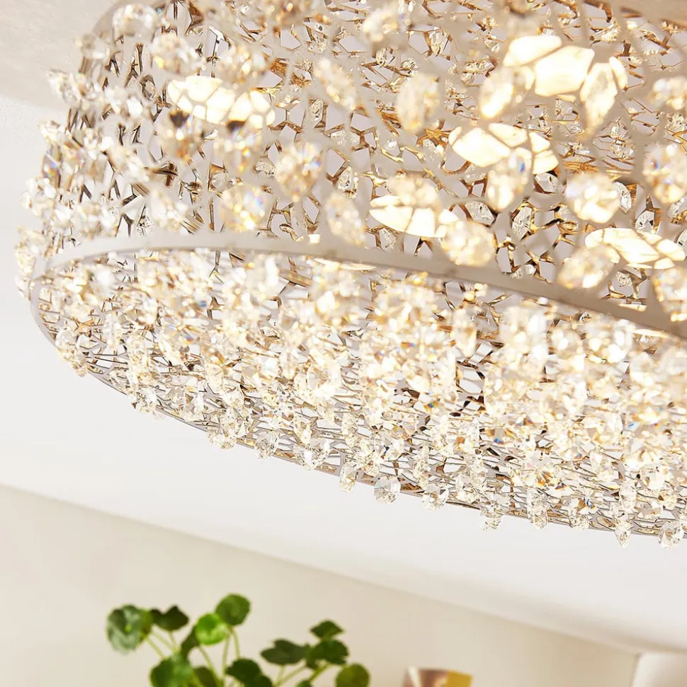 Strålende LED-taklampe Felias, rund form