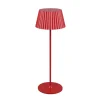 Suarez LED oppladbar bordlampe, rød, høyde 39 cm, metall, dimbar