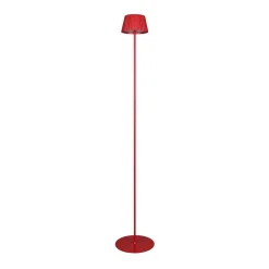 Suarez LED oppladbar gulvlampe, rød, høyde 123 cm, metall
