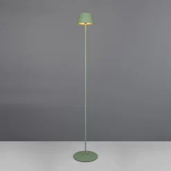 Suarez LED oppladbar gulvlampe, grønn, høyde 123 cm, metall