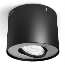 Svart LED-downlight Phase