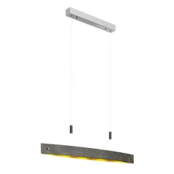 Svart LED-hengelampe Lio med gulldekor