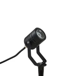 Svart, utendørs LED-spot Maris med jordspyd