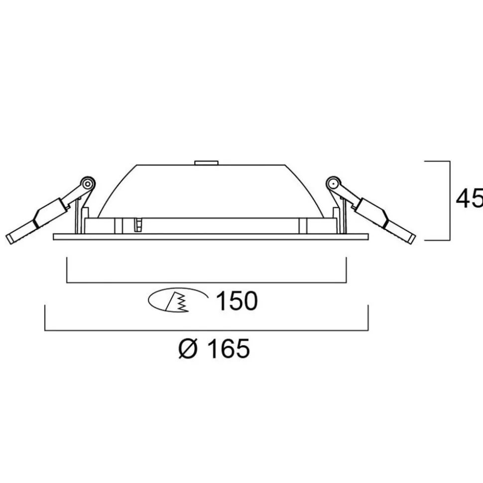 Sylvania LED-innfellingslampe Start, IP54, hvit, 830, Ø 15 cm