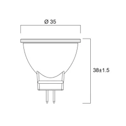 Sylvania LED-reflektorpære GU4 MR11 4W 3000K 36° 345lm