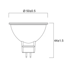 Sylvania LED-reflektorpære GU5.3 5,8W 6 500K dimbar 36° 480lm