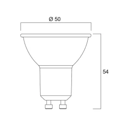 Sylvania LED-reflektorpære GU10 7W 4 000K 36° 610 lm hvit