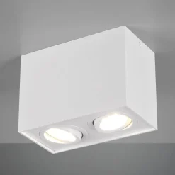 Taklampe Biscuit, 2 lyskilder, hvit