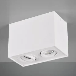 Taklampe Biscuit, 2 lyskilder, hvit