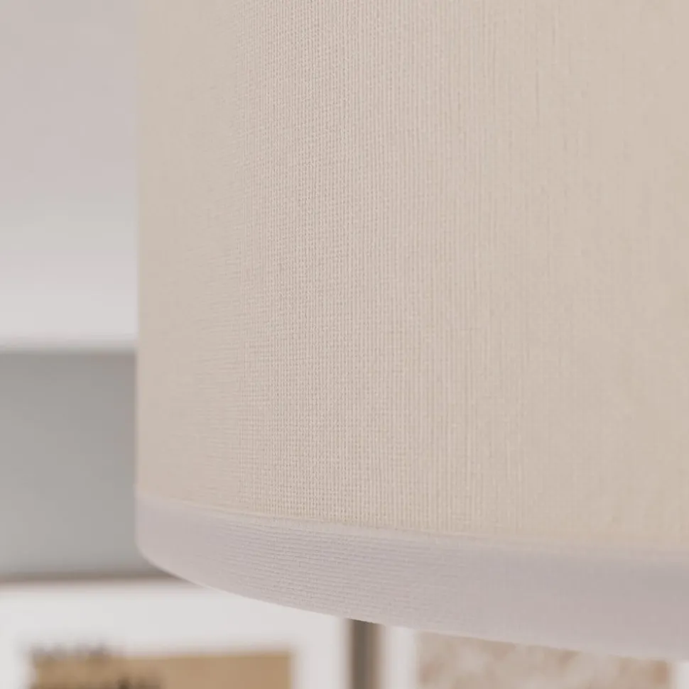 Taklampe Cloud i tekstil, lengde 41 cm, grå