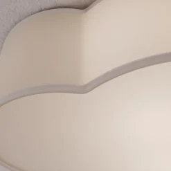 Taklampe Cloud i tekstil, lengde 41 cm, grå