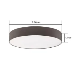 Taklampe Rondo, grå Ø 80 cm