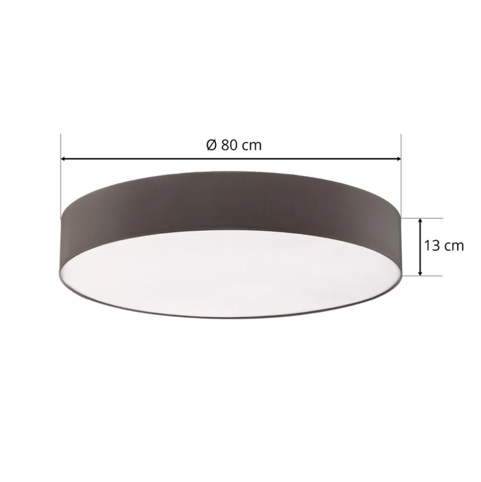 Taklampe Rondo, grå Ø 80 cm