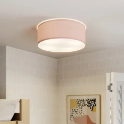 Taklampe Rondo Kids, Ø 38 cm, rosa