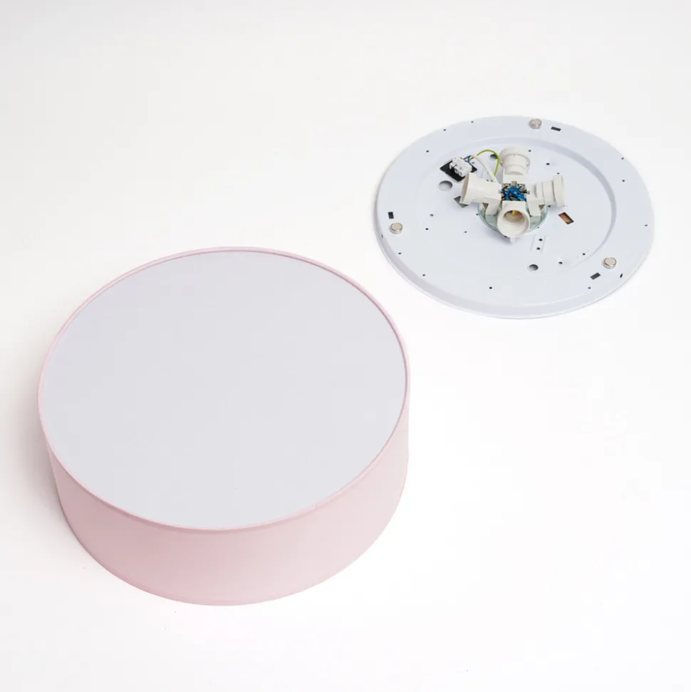 Taklampe Rondo Kids, Ø 38 cm, rosa