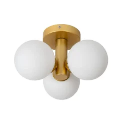 Taklampe til bad Trudy, 3 lysk. matt gull / opal
