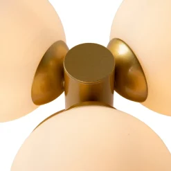 Taklampe til bad Trudy, 3 lysk. matt gull / opal