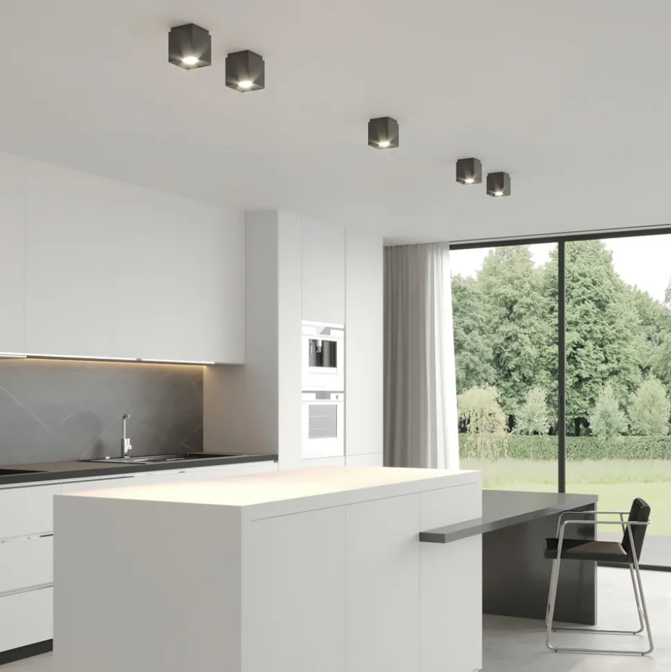 Takspot Ethan, 1 lyskilde, svart