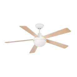 Takvifte Izaro med LED-lampe, hvit/lønn