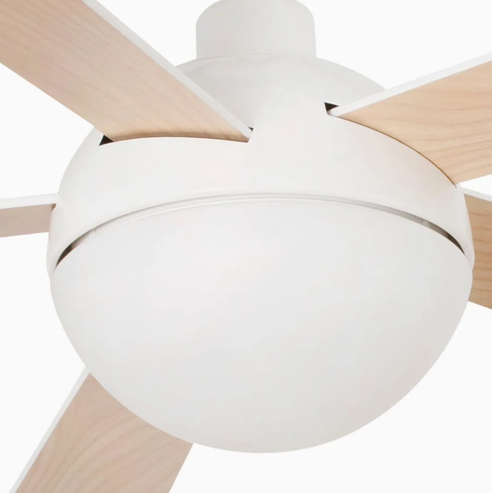 Takvifte Izaro med LED-lampe, hvit/lønn