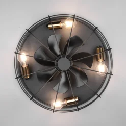 Takvifte Trondheim, fjernkontroll, 4xE27, svart