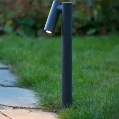 Tatium LED-gatelampe, antrasitt, 43 cm, aluminium, IP65