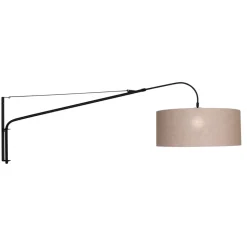 Tekstil-vegglampe Elegant Classy svart/gjørme