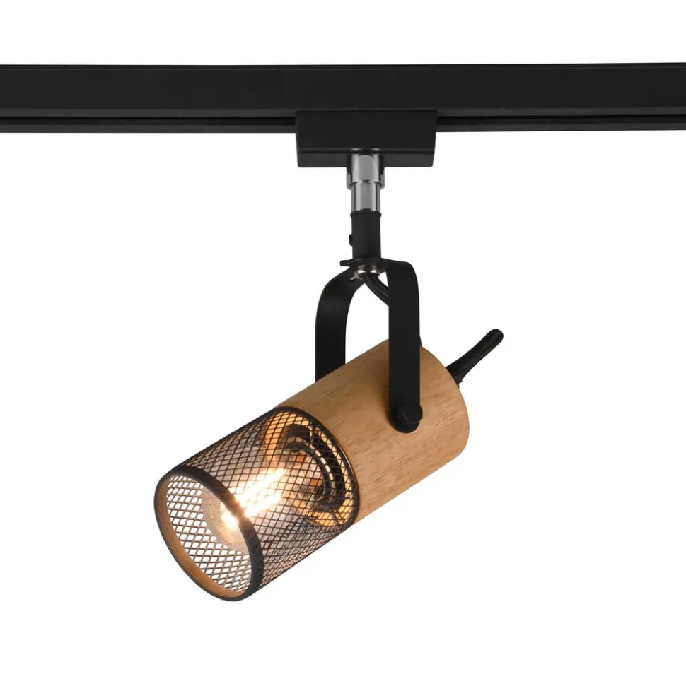 Tosh skinnespot for DUOline, matt svart, detaljer i tre