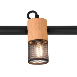 Tosh skinnespot for DUOline, matt svart, detaljer i tre