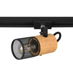 Tosh skinnespot for DUOline, matt svart, detaljer i tre