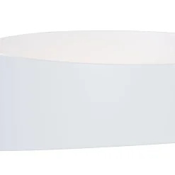 Trame LED-vegglampe, oval form i hvit