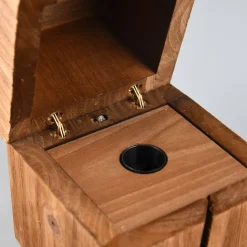 Treasure bordlampe, naturlig finish, tre, hengslet