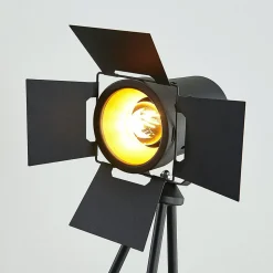 Trefots-gulvlampe Devon i svart