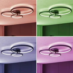 Trio WiZ Aaron smart LED-taklampe, antrasitt